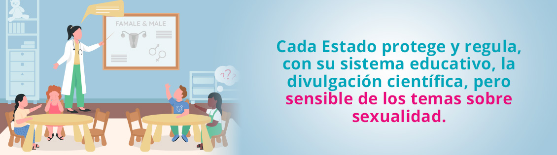 Profesora Frente a Pizarra Enseñando a un Grupo de Niños Sobre Sexualidad